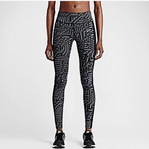 Nike Epic Lux Printed Women's Running Tights Leggings Black Grey 686038